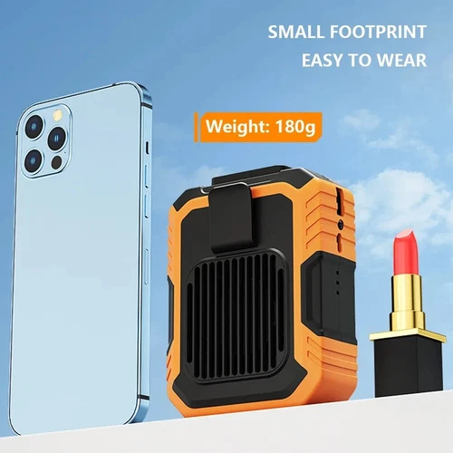2024 Portable Waist Clip Fan Hanging Cooling Fan USB Rechargeable Power Bank Fan - Picture 11 of 14