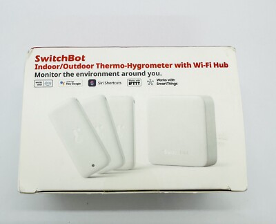 SwitchBot WiFi Thermometer Hygrometer 3 Pack with Wi-fi Hub IP65 Indoor/outdoor