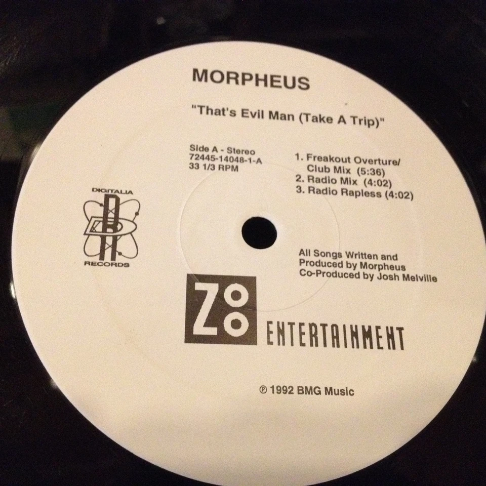 [EDM]~EXC 12"~MORPHEUS~That's Evil Man (Take A Trip)~[x6 Mixes/Remixes]~[1992]~ - Image 3 of 4