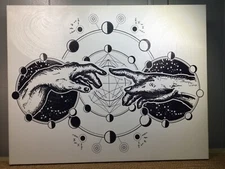 Renwil Inc frameless canves wall art cosmic hands