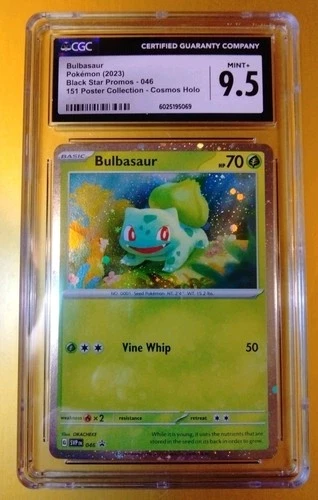 Bulbasaur 046 ( CGC 9.5 MINT+ ) Black Star Promo Cosmos Holo Pokemon 🍃