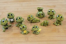 Vintage 1970's Neil The Frog Figurines, Lot of 10, Sears & Roebuck Made in Japan