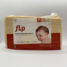 Flip One Size 8-35 Lbs 18 Disposable Inserts for Cloth Diapers Baby Toddler NEW