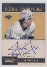2012-13 Panini Classics Signatures Social Signatures Jim Fox #SS-FOX Auto 0o6k
