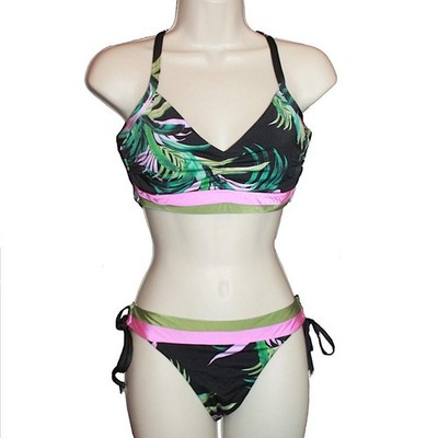 Seafolly 2PC Las Palmas DD Cup Top & Tie-Side Hipster US 8/AUS 12 *Black* NEW!