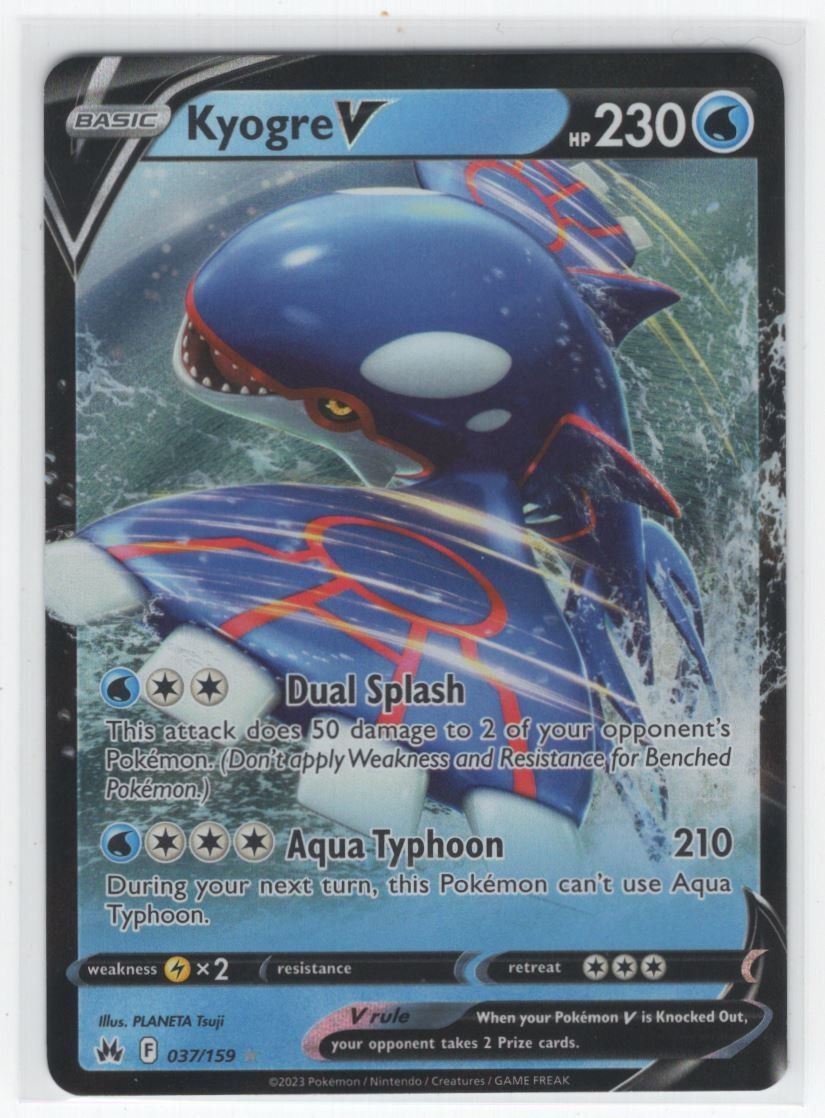 #37 2023 Crown Zenith Holo Kyogre V Ultra Rare