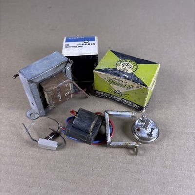 Lot of 3 MG Electronics / Delco Transformers w Parts Ham/Tube Radio