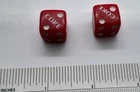 1980s COCA COLA Dice Pair of 2 - Advertising Vintage Soft Drink Coke Pop