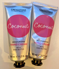 Creightons Moisturising Hand Cream 2x 50ml Coconut Oil Shea Butter Made in UK