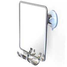  Shower Mirror, Shower Mirror fogless for Shaving with a Removable Razor 