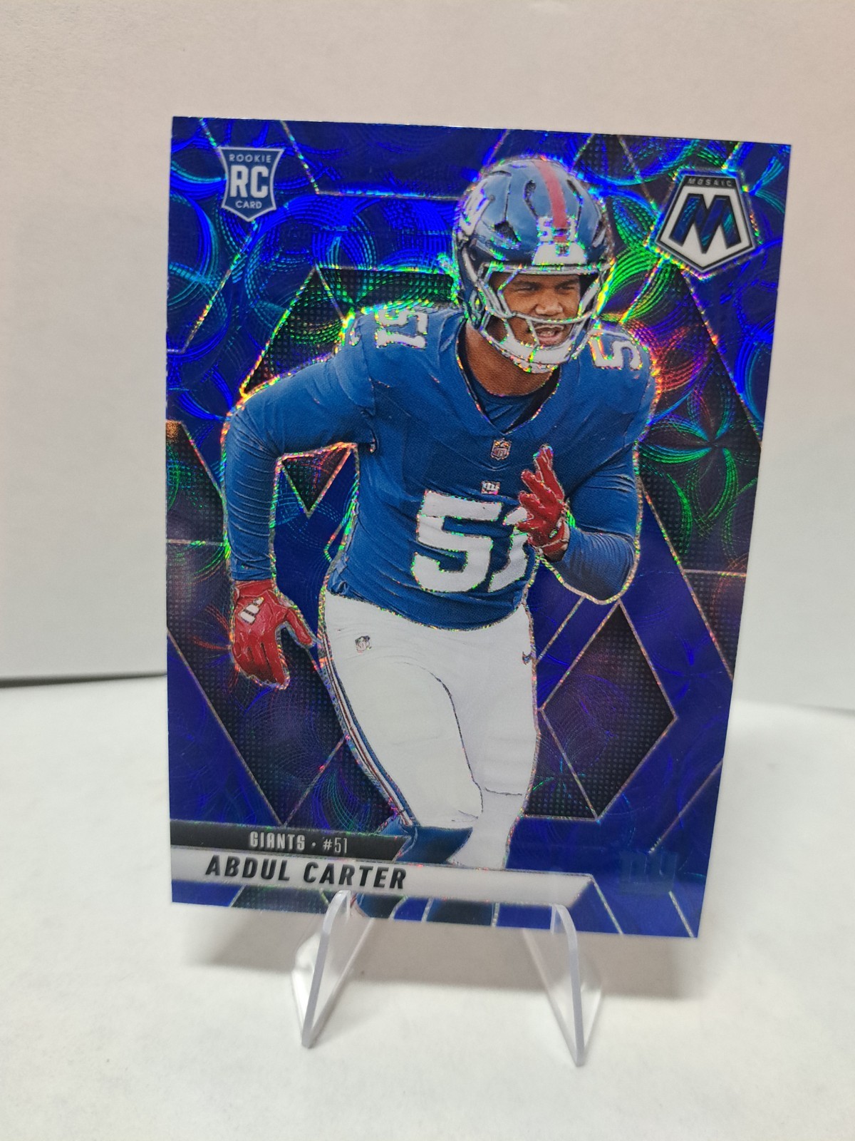 2025 Panini Mosaic - Abdul Carter (RC) #317 Blue Scope Prizm 