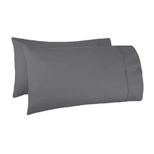 100 Egyptian Cotton Standard/Queen Size Pillow Queen Pillowcases Dark Grey
