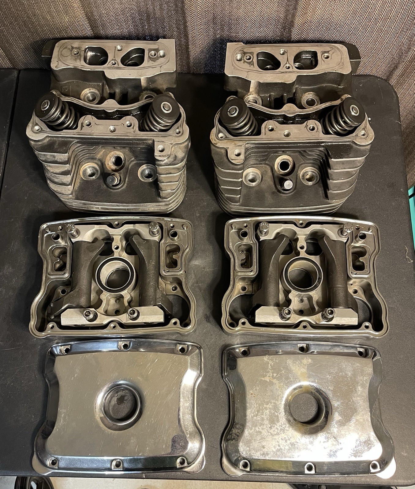 Ultima 113 EVO Heads- Compression Relief, Rocker Boxes w/ Hardware- Complete