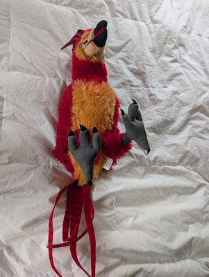 Harry Potter Fawkes Phoenix Red Bird Plush Stuffed Animal Wizarding World