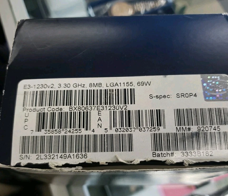 Intel Xeon E3-1230 V2 Lga1155 - Image 2 of 2