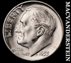 1955 Silver Roosevelt Dime - Choice Gem Brilliant Uncirculated  Lustrous  #K4352