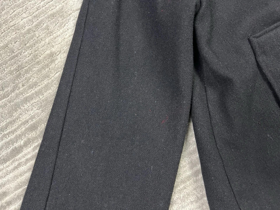 Chaqueta Rue 21 Mujer Grande Negra Mezcla Lana Botón Frontal Forrado Bolsillos Foto 4 de 4