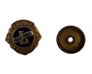 Lions Club Pins Vintage 10K Gold Past President screw back pin
