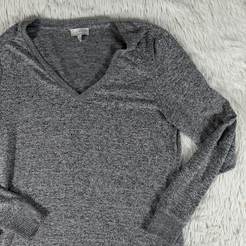 Suéter Pullover Para Mujer Lucky Brand Gris Cuello en V Manga Larga Talla Pequeña - Imagen 16 de 24