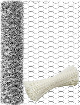 Chicken Wire 16'' X 396''(40Cm X 10M), Outdoor Anti-Rust Hexagonal Galvanized Ch