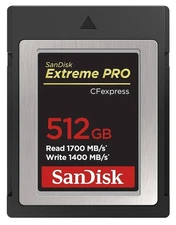 SanDisk 512GB Extreme PRO CFexpress Type B Memory Card Micro Sdxc Interface XQD