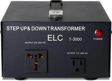 T Series 3000 Watt Voltage Converter Transformer - Step Up/Down - 110V to 220V