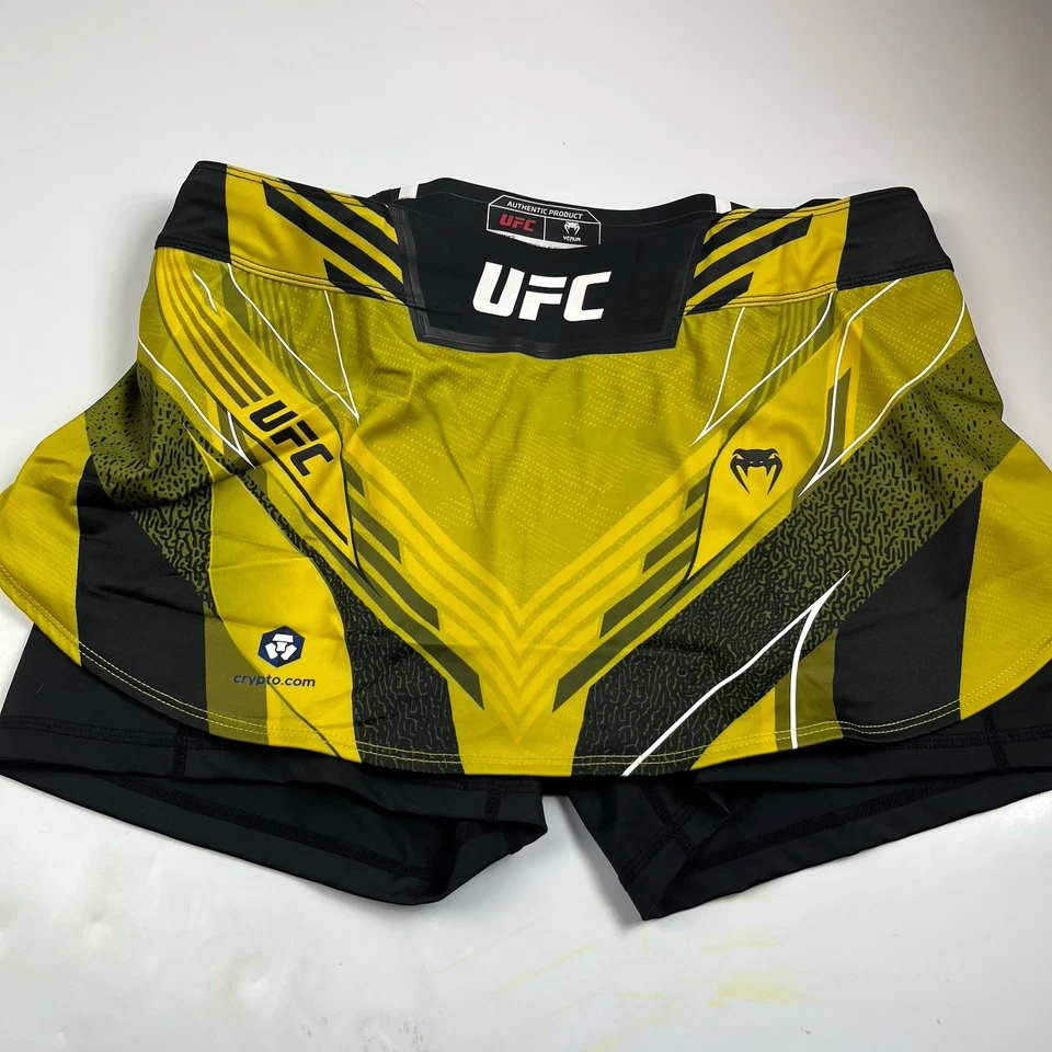 Pantalones Cortos UFC X Venum Para Mujer Auténticos Noche de Lucha Amarillo Talla XL Foto 2 de 4