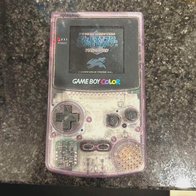 GAME BOY COLOR Clear Purple console CGB-001 Working, Includes