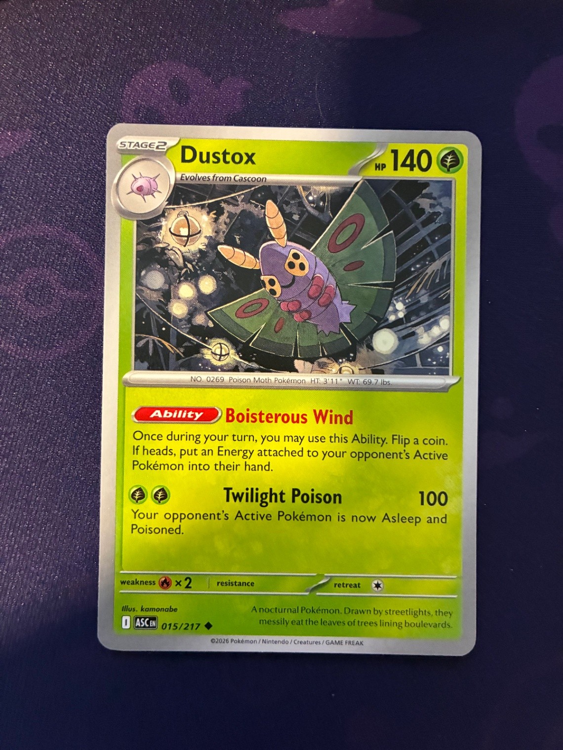 Dustox - Uncommon ME: Ascended Heroes 015/217 NM