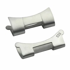 2 END LINK PIECE FOR OYSTER WATCH BAND ROLEX FOR FAT ORIGINAL SPRING BARS STEEL