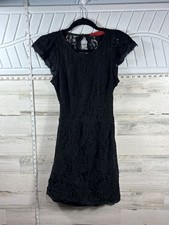 Signature 8 Black Lace Open Back Mini Dress