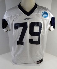 2018 Dallas Cowboys Justin Hamilton #79 Game Issued White Practice Jersey 62