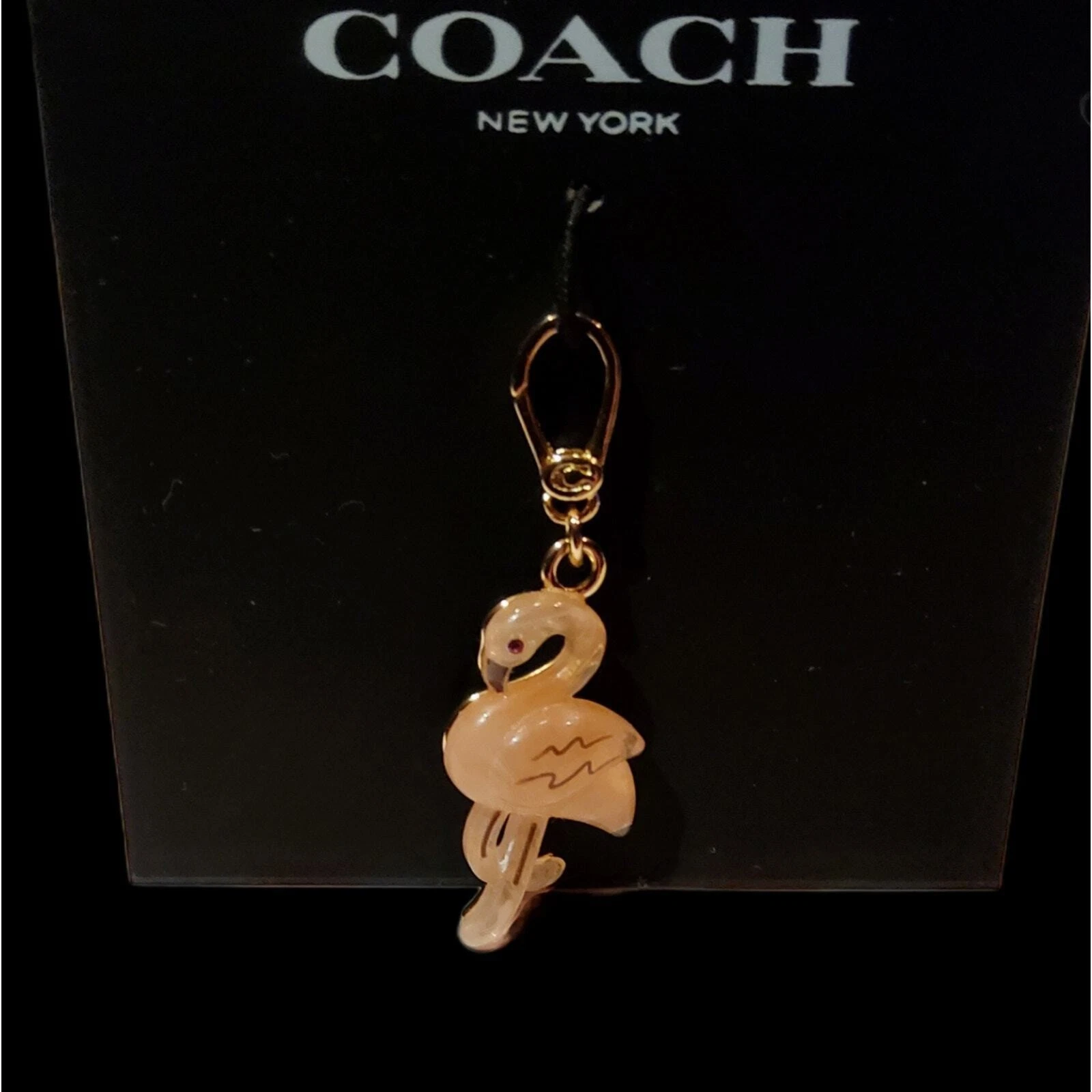 CIONDOLO COACH FENICOTTERO ROSA PER COLLANA BRACCIALE O BORSETTA