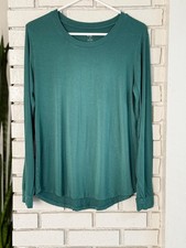 Kyte Baby Women  s Loungewear Top Teal Size Medium Cozy Casual Sleepwear