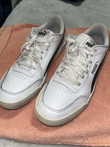 Scarpe casual sneakers uomo Puma stringate bianche misura 9 5