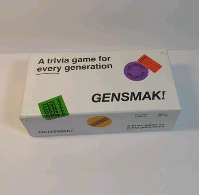 GENSMAK! Party Game - Engaging Multi-Generational Trivia Game - Complete 
