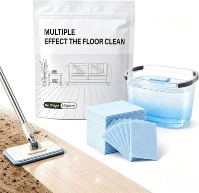 100Pcs Multi-Effect Floor Clean Floor Cleaning Tablets For Home Kitchen US