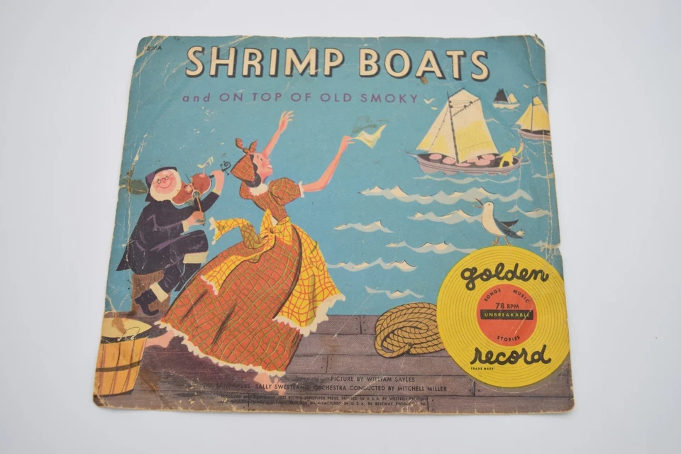 LOT  3 VINTAGE GOLDEN RECORD 45/78 DAVY CROCKETT LITTLE LULU ON TOP OF OLD SMOKY Foto 3 de 4