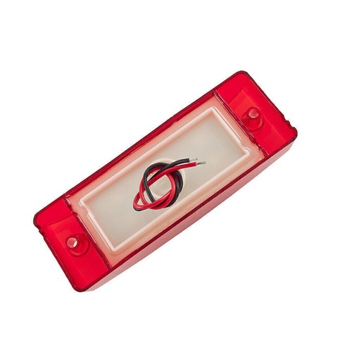 2-20x Amber Red LED Side Marker Clearance Light Rectangle Truck Trailer CamperRV - Picture 9 of 13