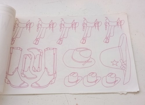 Tri-chem Transfer Design Sheets WESTERN Vintage 1970s Hot Iron On Transfers - Picture 2 of 11