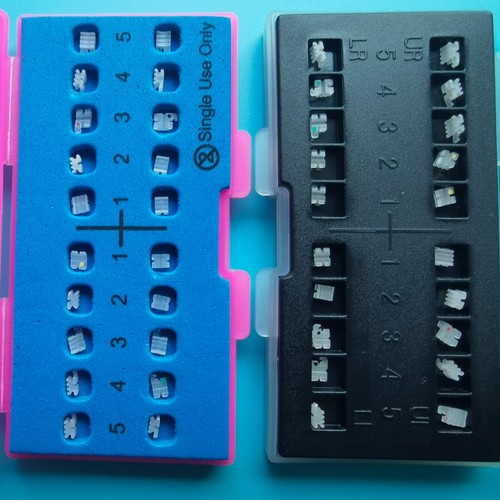 20 X Dental Ceramic Brackets Orthodontic Tooth Mini Roth + MBT 022 345 Hooks NEW - Picture 8 of 8