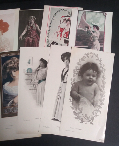 Burr McIntosh Monthly Antique Cut Photo Lot of Formal Women c1905 (Qty 17 Pages) - Picture 2 of 6