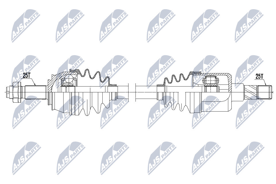 NPW-PL-041 NTY Drive Shaft for OPEL,VAUXHALL