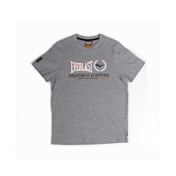 Футболка Everlast T - Greatness - это серая мужская рубашка из хлопка для фитнеса 3690₽