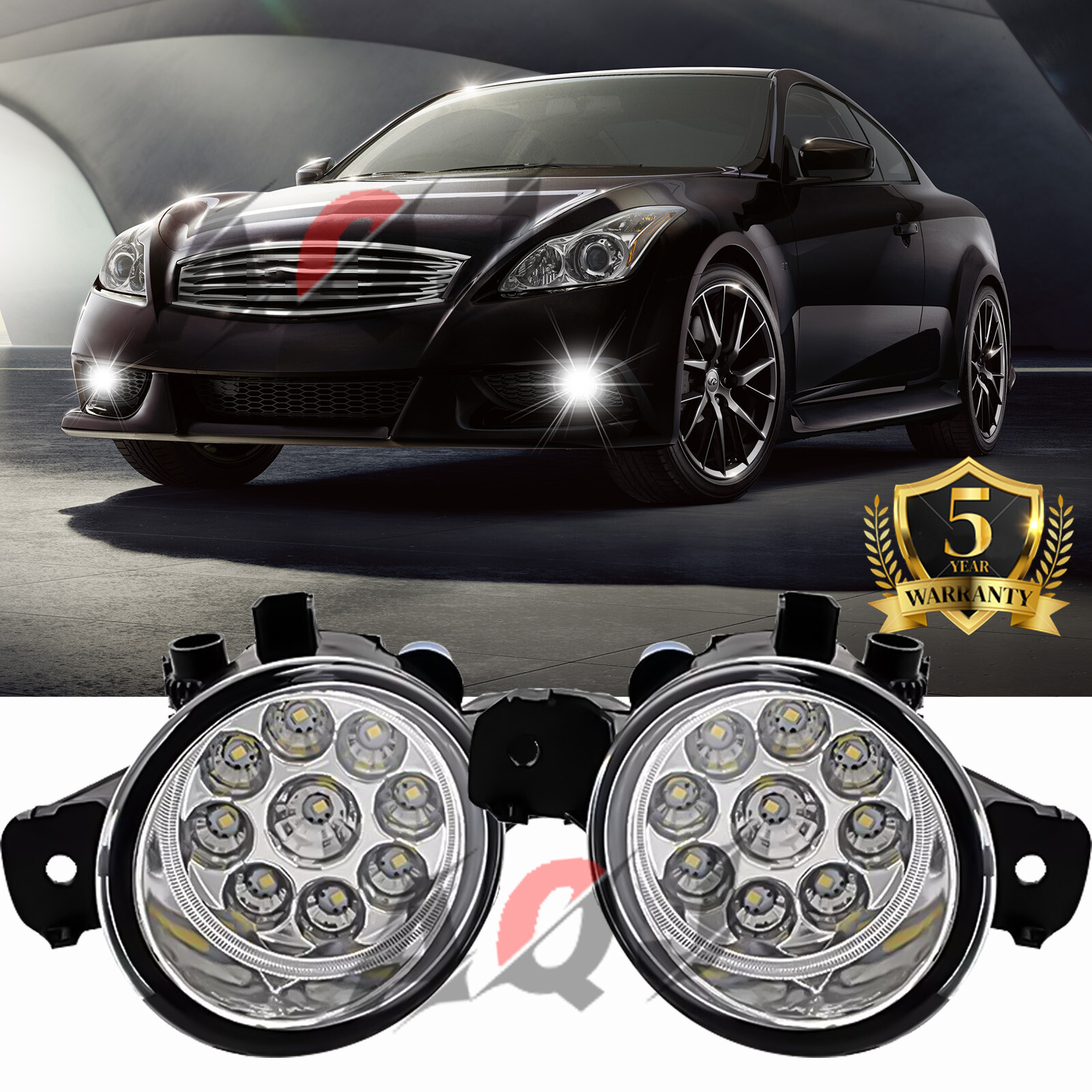2pcs LED Bumper Fog Lights Lamps Pair Right&Left For INFINITI QX60 2014-2015