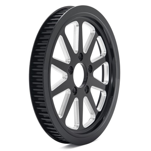 70 TOOTH 1 1/8" BLACK SUPER SPOKE REAR PULLEY SPROCKET FOR HARLEY & CHOPPERS - Picture 7 of 12