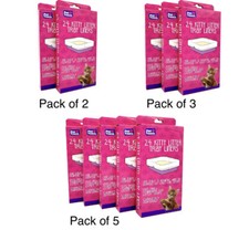 Bulk 24 Cat Kitten Cats Litter Tray Liners Disposable Pet Waste Bags lot 70X30cm