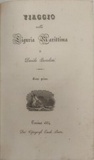 VIAGGIO NELLA LIGURIA MARITTIMA - DAVIDE BERTOLOTTI - TORINO 1834 3 VOLUMI