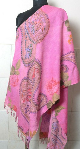 SOBER ARTISTIC PRINT STOLE ~100% Cashmere PASHMINA SHAWL:7 DESIGNS CHOICE - Imagen 4 de 7