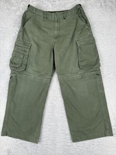 Boy Scouts Pant Adult 32 Green Relaxed Cargo Convertible Uniform Pant 32x26 READ